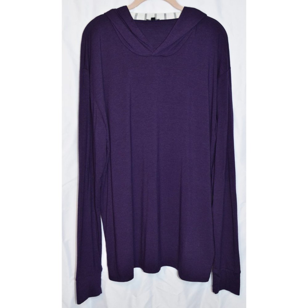 Two Blind Brothers Pullover Hoodie Bamboo Blend Purple Size XL